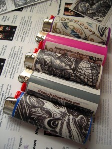 Custom Bic Lighters - Origianl Art - Ink Series - Little Lotte` (7)